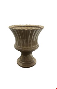 Cachepot Canelado Silver capuccino