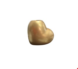 Vaso Coração Dourado G 