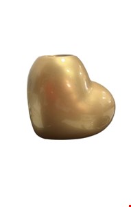 Vaso Coração Dourado G 