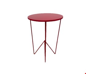 Mesa Bandeirola Redonda Vermelha 61cmAx44cmL