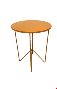 Mesa Bandeirola Redonda Ferro Amarela 44cmLx52cmA 