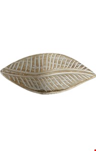 Temático Fundo do Mar - Bandeja Folha Madeira Branca Patina 29cmC Temático Fundo do Mar - Bandeja Folha Madeira Branca Patina 29cmC