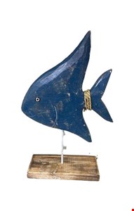 Temático Fundo do Mar - Peixe Azul Madeira 28cmA Temático Fundo do Mar - Peixe Azul Madeira 28cmA