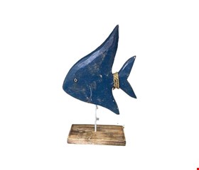 Temático Fundo do Mar - Peixe Azul Madeira 28cmA Temático Fundo do Mar - Peixe Azul Madeira 28cmA