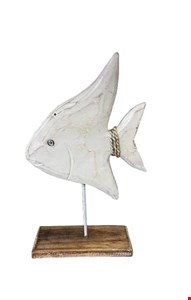 Temático Fundo do Mar - Peixe Branco Madeira 28cmA Temático Fundo do Mar - Peixe Branco Madeira 28cmA