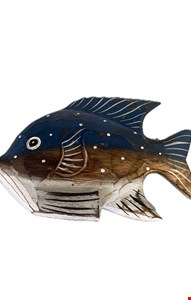 Temático Fundo do Mar - Peixe Azul em Madeira 20cmC Temático Fundo do Mar - Peixe Azul em Madeira 20cmC