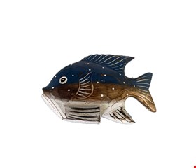 Temático Fundo do Mar - Peixe Azul em Madeira 20cmC Temático Fundo do Mar - Peixe Azul em Madeira 20cmC
