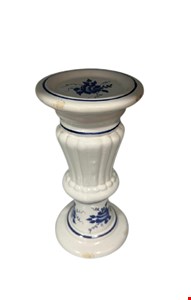 Porta Velas Azulejo Português Branco e Azul 23cmA Porta Velas Azulejo Português Branco e Azul 23cmA