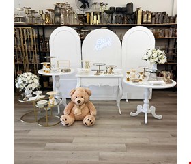 Decoração Infantil - Chá de Bebê Dourado & Branco III