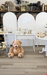 Decoração Infantil - Chá de Bebê Dourado & Branco III