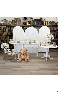 Decoração Infantil - Chá de Bebê Dourado & Branco III
