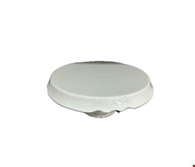 Suporte Boleira Branca Borda Ondulada 37cmD 17cmA