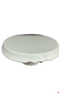 Suporte Boleira Branca Borda Ondulada 37cmD 17cmA