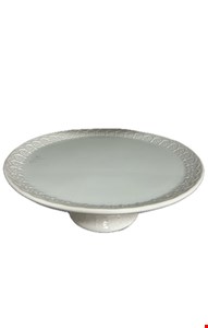Suporte Boleira Branca Borda Renda 40cmD 15cmA Suporte Boleira Branca Borda Renda 40cmD 15cmA