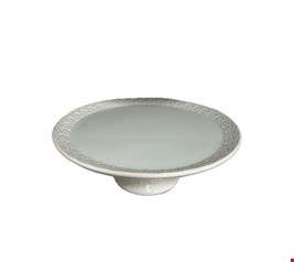 Suporte Boleira Branca Borda Renda 40cmD 15cmA Suporte Boleira Branca Borda Renda 40cmD 15cmA