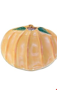 Temático Halloween - Prato Sobremesa Bandeja Abóbora Laranja 