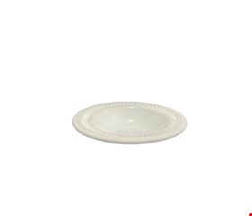 Prato Fundo Branco Borda Canelada 22cmD