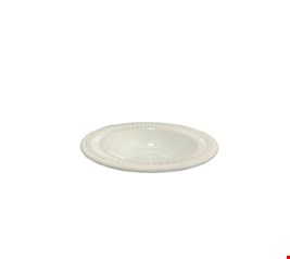 Prato Fundo Branco Borda Canelada 22cmD Prato Fundo Branco Borda Canelada 22cmD