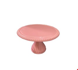 Suporte Bolinha Canelado Rosa Chá 28cmD 17cmA 