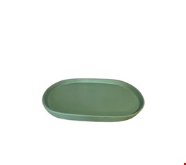 Bandeja Oval Verde Água Fosco 20cmC Bandeja Oval Verde Água Fosco 20cmC