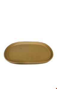 Bandeja Oval Bege Fosco 20cmC Bandeja Oval Bege Fosco 20cmC
