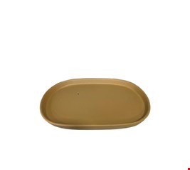 Bandeja Oval Bege Fosco 20cmC Bandeja Oval Bege Fosco 20cmC