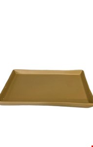 Bandeja Retangular Bege Fosco 20cmC 