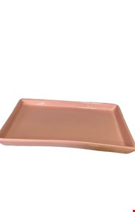 Bandeja Retangular Rosa Candy 20cmC 