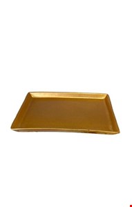 Bandeja Retangular Dourada 20cmC 