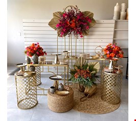 Decoração Adulto - Tropical Pink, Laranja & Dourado X DCK 