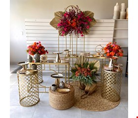 Decoração Adulto - Tropical Pink, Laranja & Dourado X DCK 