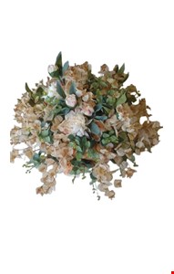 Arranjo Flores Bege Eucalípto Rosa e Verde GG Arranjo Flores Bege Eucalípto Rosa e Verde GG