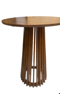 Mesa Redonda Ripada Madeira Escura GG - 101cmA x 80cmD 