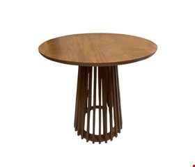 Mesa Redonda Ripada Madeira Escura G - 80cmA 80cmD 