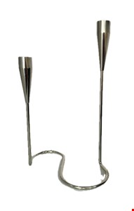 Castiçal Prata Minimalista 28cmA