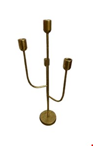 Castiçal Dourado Envelhecido 4 Velas 55cmA