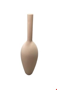 Vaso Cerâmica Garrafa Rosa Chá / Bege 38cmA