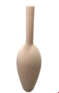 Vaso Cerâmica Garrafa Rosa Chá / Bege 48cmA