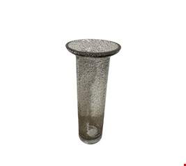 Vaso Vidro Transparente Pontos Pretos 30cmA