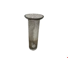 Vaso Vidro Transparente Pontos Pretos 30cmA