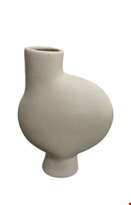 Vaso Cerâmica Orgânico Redondo Branco 30cmA