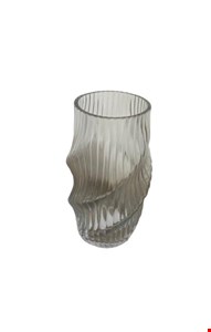 Vaso vidro transparente espiral 22cmA