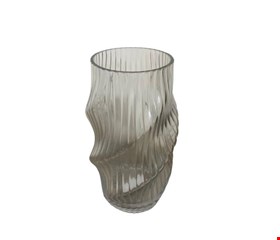 Vaso vidro transparente espiral 28cmA