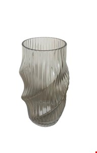 Vaso vidro transparente espiral 28cmA