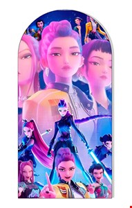 Capa Painel Vertical Oval - Guerreiras do K-pop roxo 2cmA X 90cmL Capa Painel Vertical Oval - Guerreiras do K-pop roxo 2cmA X 90cmL