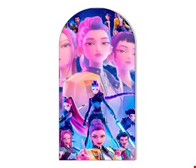 Capa Painel Vertical Oval - Guerreiras do K-pop roxo 2cmA X 90cmL Capa Painel Vertical Oval - Guerreiras do K-pop roxo 2cmA X 90cmL