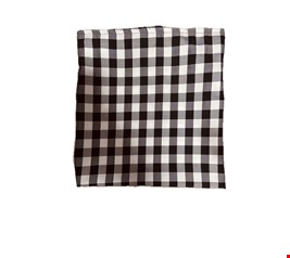 Capa de Almofada Quadriculada Preta 38cmC 40cmL 