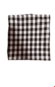 Capa de Almofada Quadriculada Preta 38cmC 40cmL 