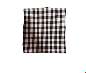 Capa de Almofada Quadriculada Preta 38cmC 40cmL Capa de Almofada Quadriculada Preta 38cmC 40cmL