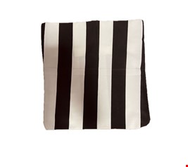 Capa de Almofada Preta e Branca Listrada 38cmC 40cmL 